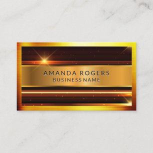 Gold Metallic High Shine Metal Business Card
