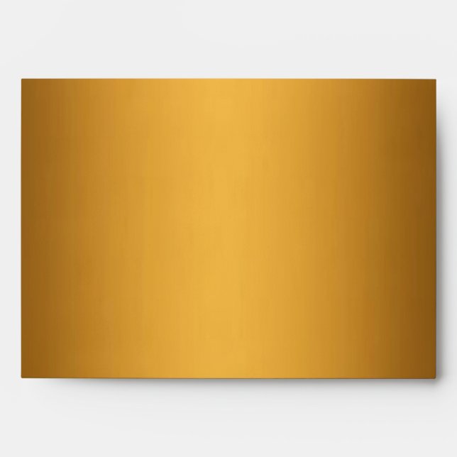 Gold Metallic Lined with Black and White Stripes Envelope (Front)