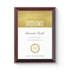 Gold Metallic Minimal Logo Award of Excellence 
