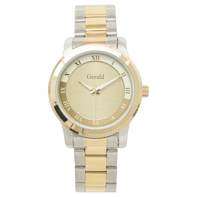 Gold Metallic Name Template Watch (Front)