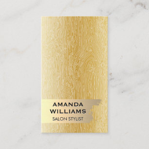 Gold Metallic Natural Style Lines Business Card