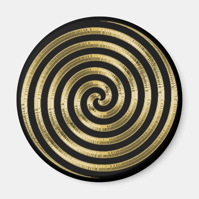 Gold Metallic Swirl Magnet (Front)
