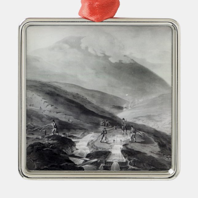 Gold Mines, County of Wicklow Metal Tree Decoration (Front)