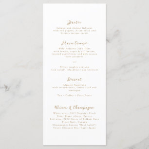 Gold Minimalist Cherry Blossom Monogram Crest Menu