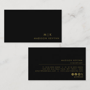 Gold Minimalist Elegant Business Card