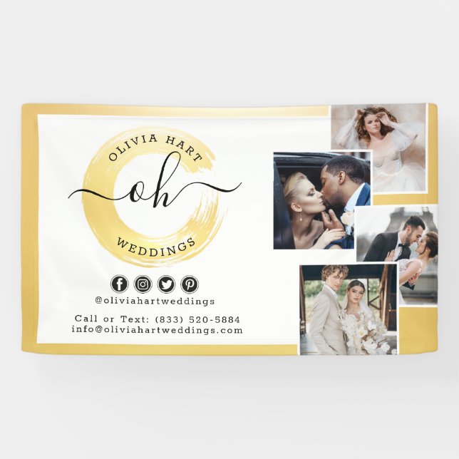 Gold Minimalist Elegant Stylist Marketing Photos Banner (Horizontal)