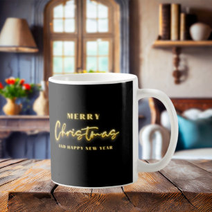 Gold Minimalist Merry Christmas Coffee Mug