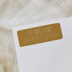 Gold Minimalist Return Address Labels