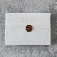 Gold Minimalist Wedding Invitation Envelope
