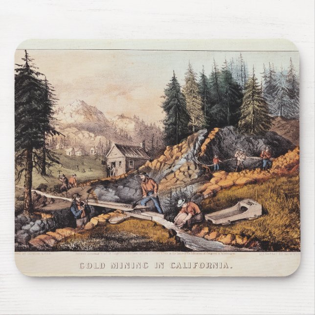 Gold Mining in California Mouse Pad (Front)