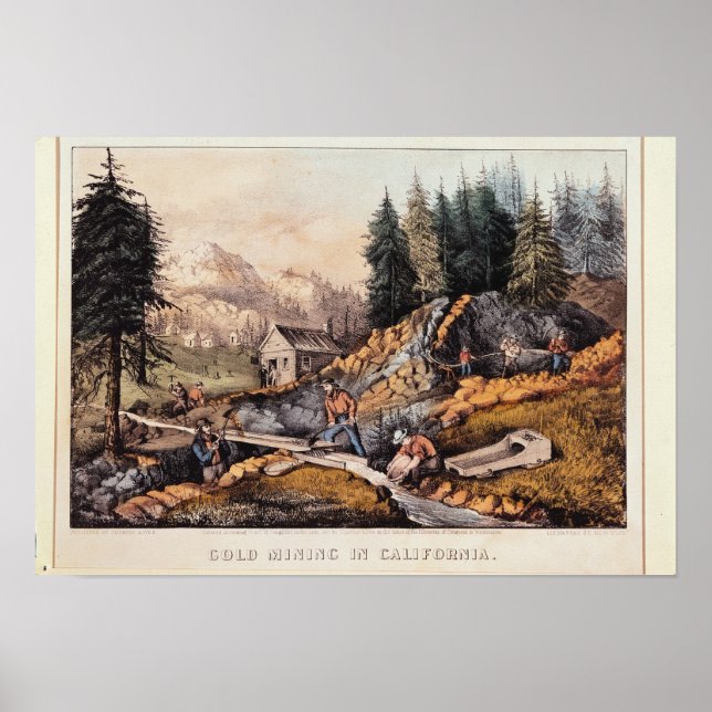 Gold Mining in California Poster (Front)