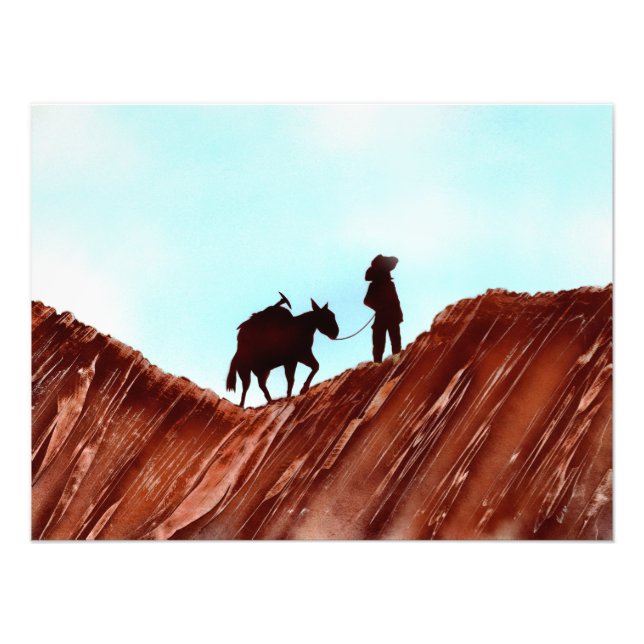 Gold Mining Miner Photo Print (Front)
