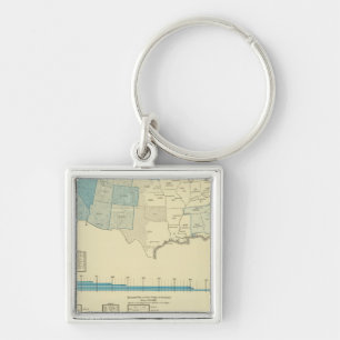 Gold mining regions key ring