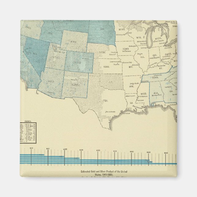 Gold mining regions magnet (Front)