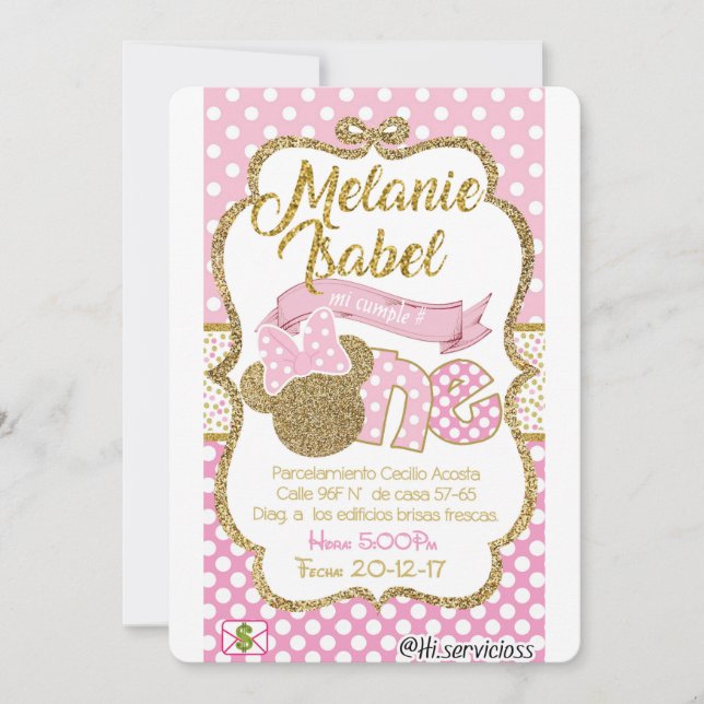 gold minnie card (Front)