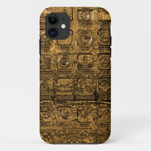 Gold mobile phone icons Case-Mate iPhone case