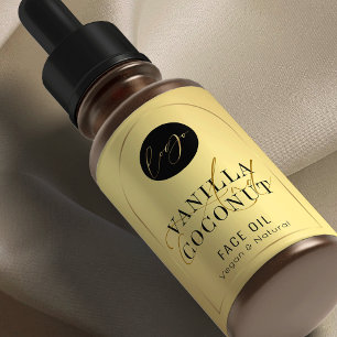 Gold Modern 60ml Cosmetic Bottle Wrap Around Label