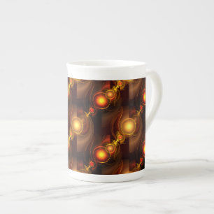 Gold Modern Boho Elegant Abstract Art Pattern #501 Bone China Mug