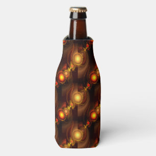 Gold Modern Boho Elegant Abstract Art Pattern #501 Bottle Cooler