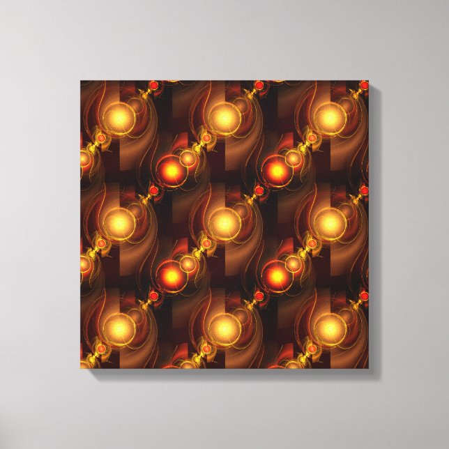 Gold Modern Boho Elegant Abstract Art Pattern #501 Canvas Print (Front)