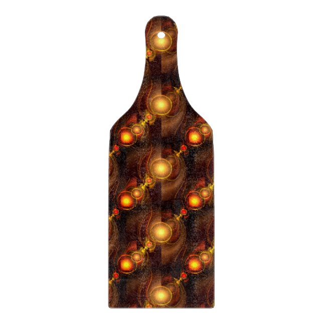 Gold Modern Boho Elegant Abstract Art Pattern #501 Cutting Board (Front)