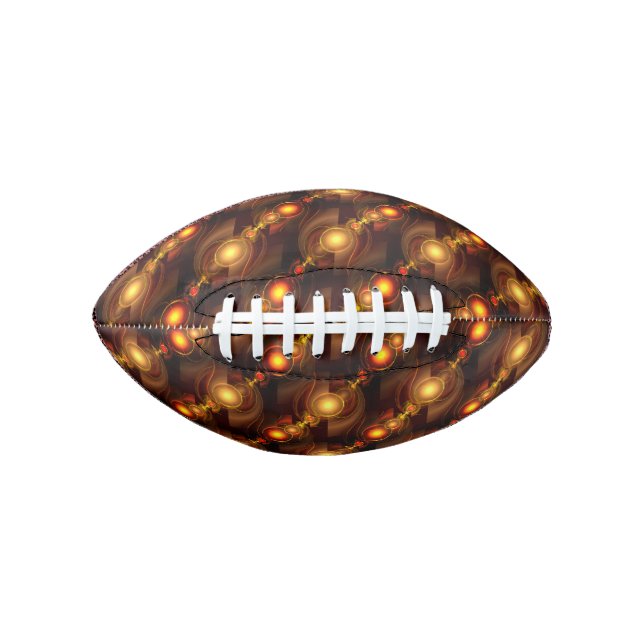 Gold Modern Boho Elegant Abstract Art Pattern #501 Football (Front)