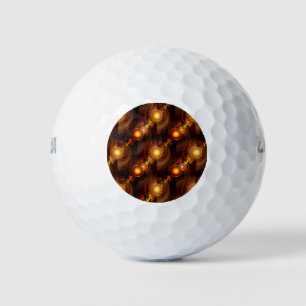 Gold Modern Boho Elegant Abstract Art Pattern #501 Golf Balls