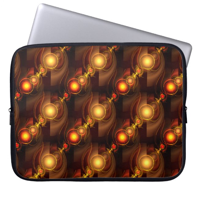 Gold Modern Boho Elegant Abstract Art Pattern #501 Laptop Sleeve (Front)