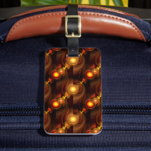 Gold Modern Boho Elegant Abstract Art Pattern #501 Luggage Tag
