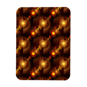 Gold Modern Boho Elegant Abstract Art Pattern #501 Magnet