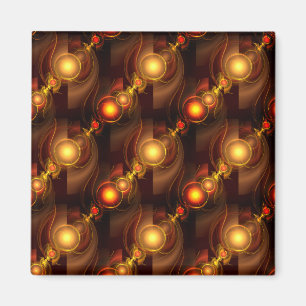 Gold Modern Boho Elegant Abstract Art Pattern #501 Magnet