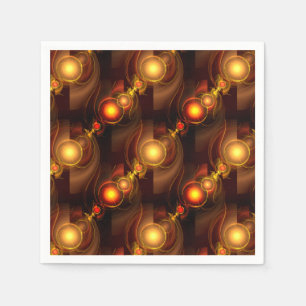 Gold Modern Boho Elegant Abstract Art Pattern #501 Napkin