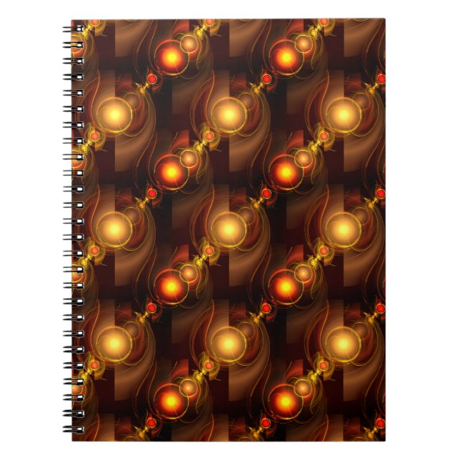 Gold Modern Boho Elegant Abstract Art Pattern #501 Notebook (Front)