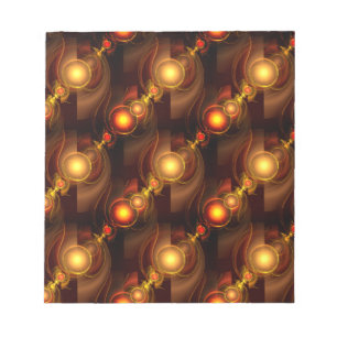 Gold Modern Boho Elegant Abstract Art Pattern #501 Notepad