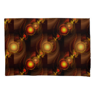Gold Modern Boho Elegant Abstract Art Pattern #501 Pillowcase