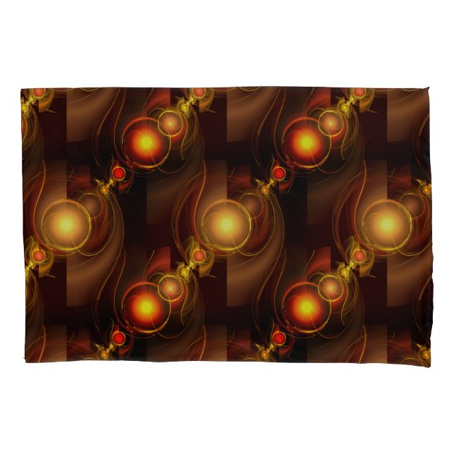 Gold Modern Boho Elegant Abstract Art Pattern #501 Pillowcase (Front)