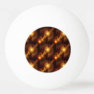 Gold Modern Boho Elegant Abstract Art Pattern #501 Ping Pong Ball