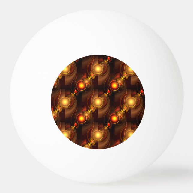 Gold Modern Boho Elegant Abstract Art Pattern #501 Ping Pong Ball (Front)