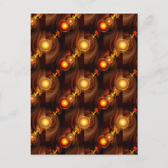 Gold Modern Boho Elegant Abstract Art Pattern #501 Postcard (Front)