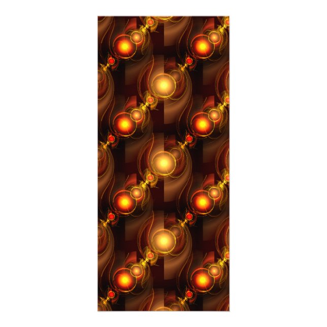 Gold Modern Boho Elegant Abstract Art Pattern #501 Rack Card (Front)