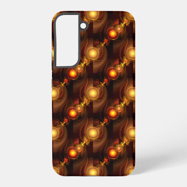 Gold Modern Boho Elegant Abstract Art Pattern #501 Samsung Galaxy S22+ Case (Back)