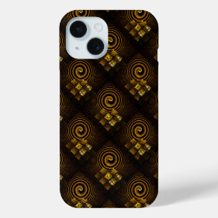 Gold Modern Boho Elegant Abstract Art Pattern #502 iPhone 15 Case