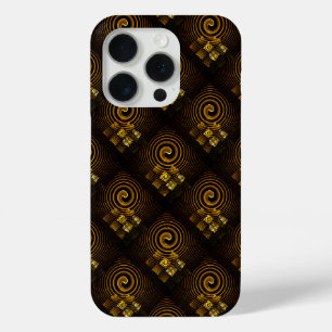 Gold Modern Boho Elegant Abstract Art Pattern #502 iPhone 15 Pro Case