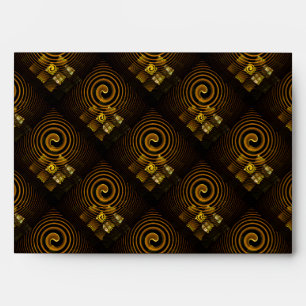 Gold Modern Boho Elegant Abstract Art Pattern #502 Envelope