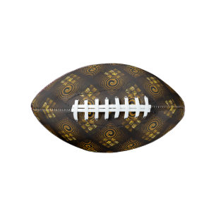 Gold Modern Boho Elegant Abstract Art Pattern #502 Football