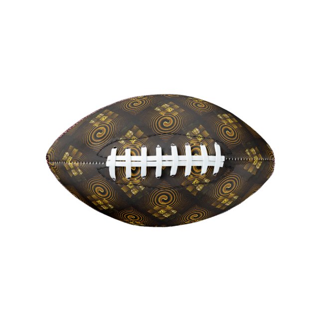 Gold Modern Boho Elegant Abstract Art Pattern #502 Football (Front)