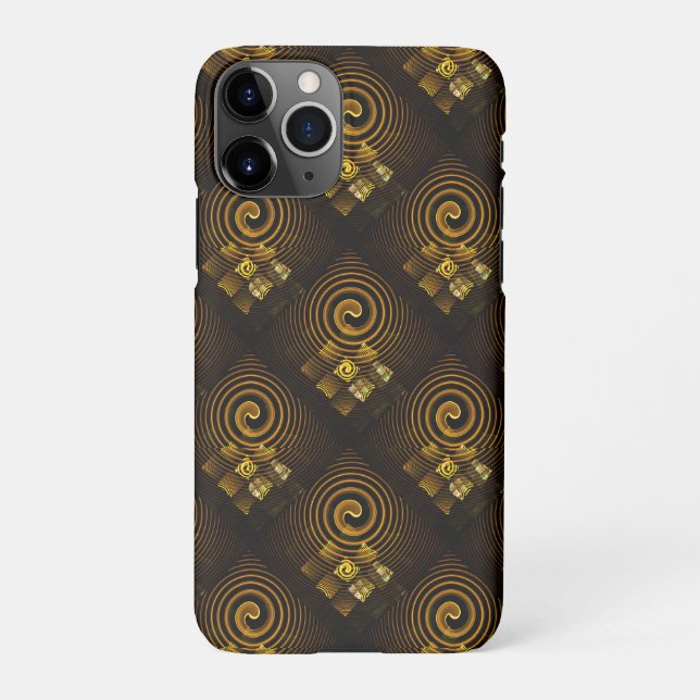 Gold Modern Boho Elegant Abstract Art Pattern #502 iPhone Case (Back)