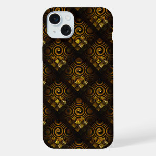 Gold Modern Boho Elegant Abstract Art Pattern #502 iPhone 15 Plus Case