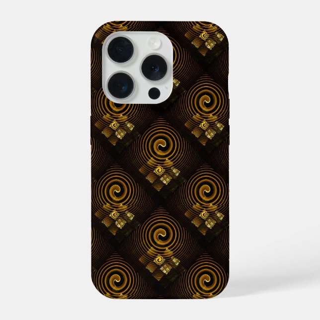 Gold Modern Boho Elegant Abstract Art Pattern #502 iPhone Case (Back)