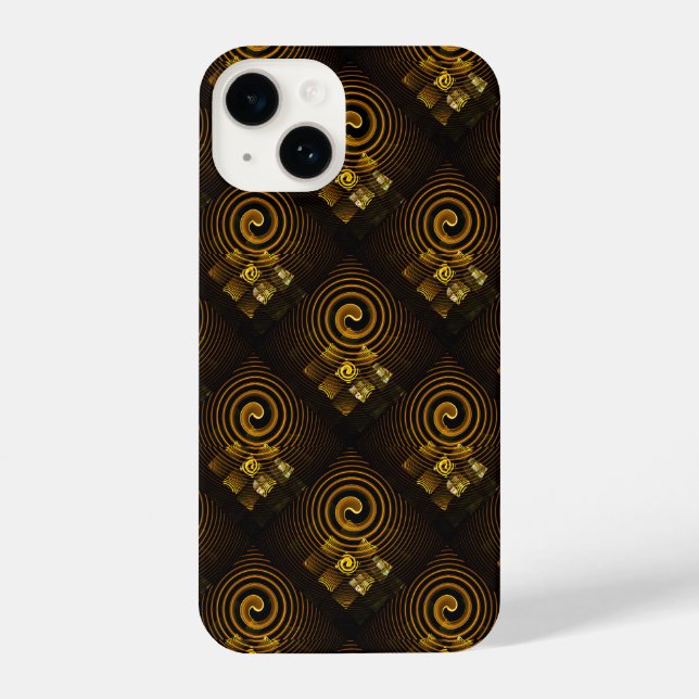 Gold Modern Boho Elegant Abstract Art Pattern #502 iPhone Case (Back)